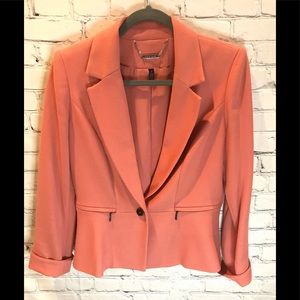 White House Black Market Coral Single Button Trophy Jacket size 6